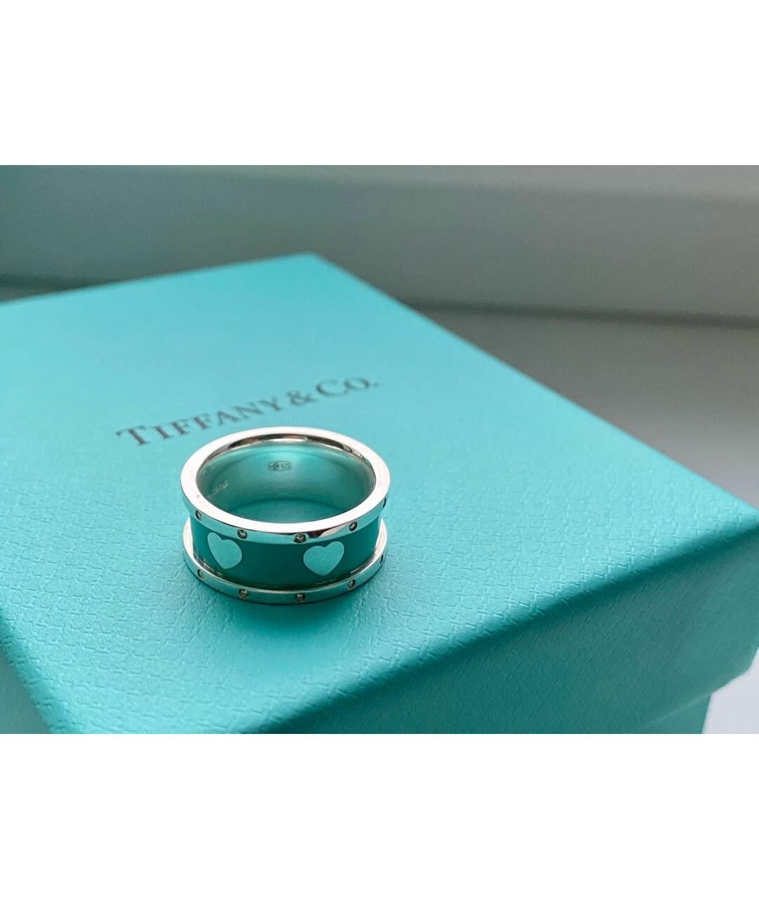 TIFFANY&CO Бирюзовое серебряное кольцо, фото 2
