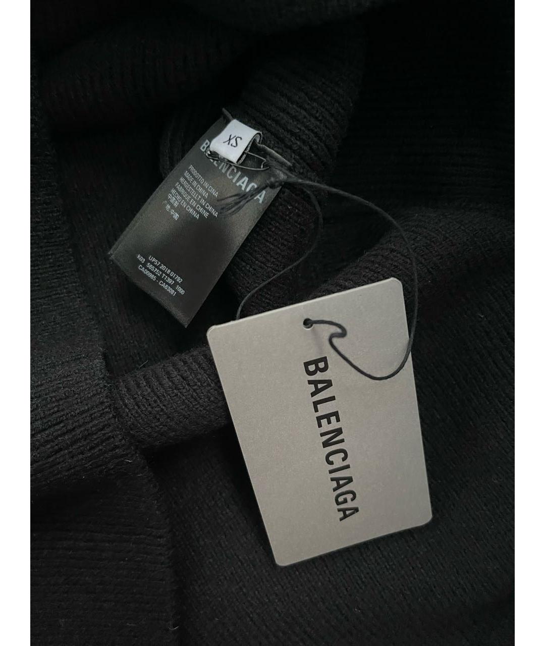 BALENCIAGA Черный шерстяной джемпер / свитер, фото 3