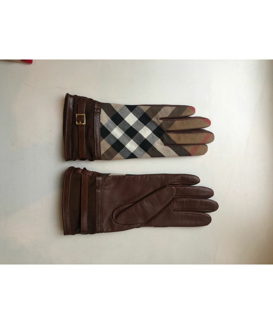 BURBERRY Мульти кожаные перчатки, фото 2