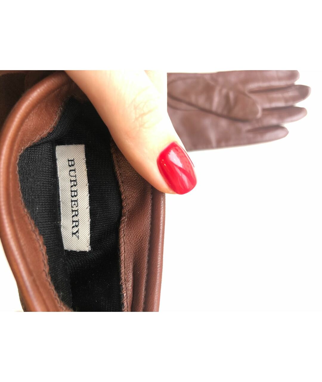BURBERRY Мульти кожаные перчатки, фото 5