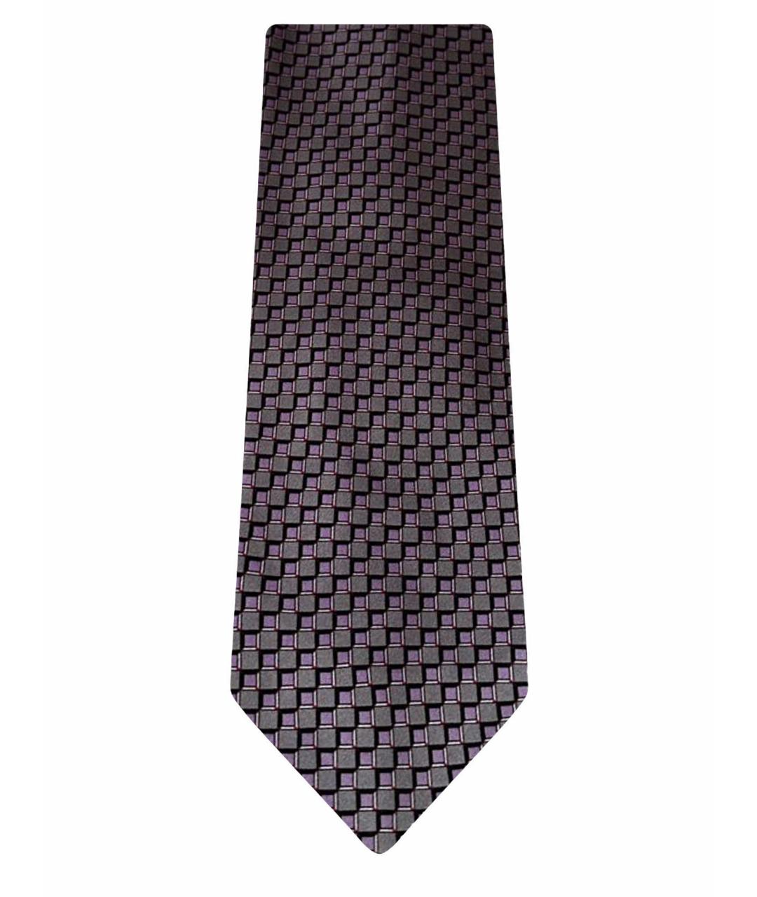 ZILLI Фиолетовый шелковый галстук, фото 1