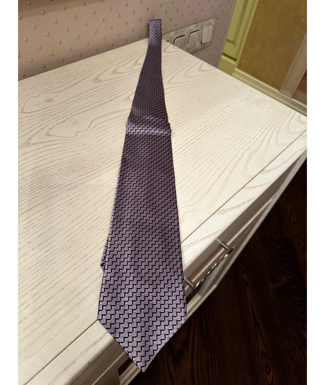 ZILLI Фиолетовый шелковый галстук, фото 2