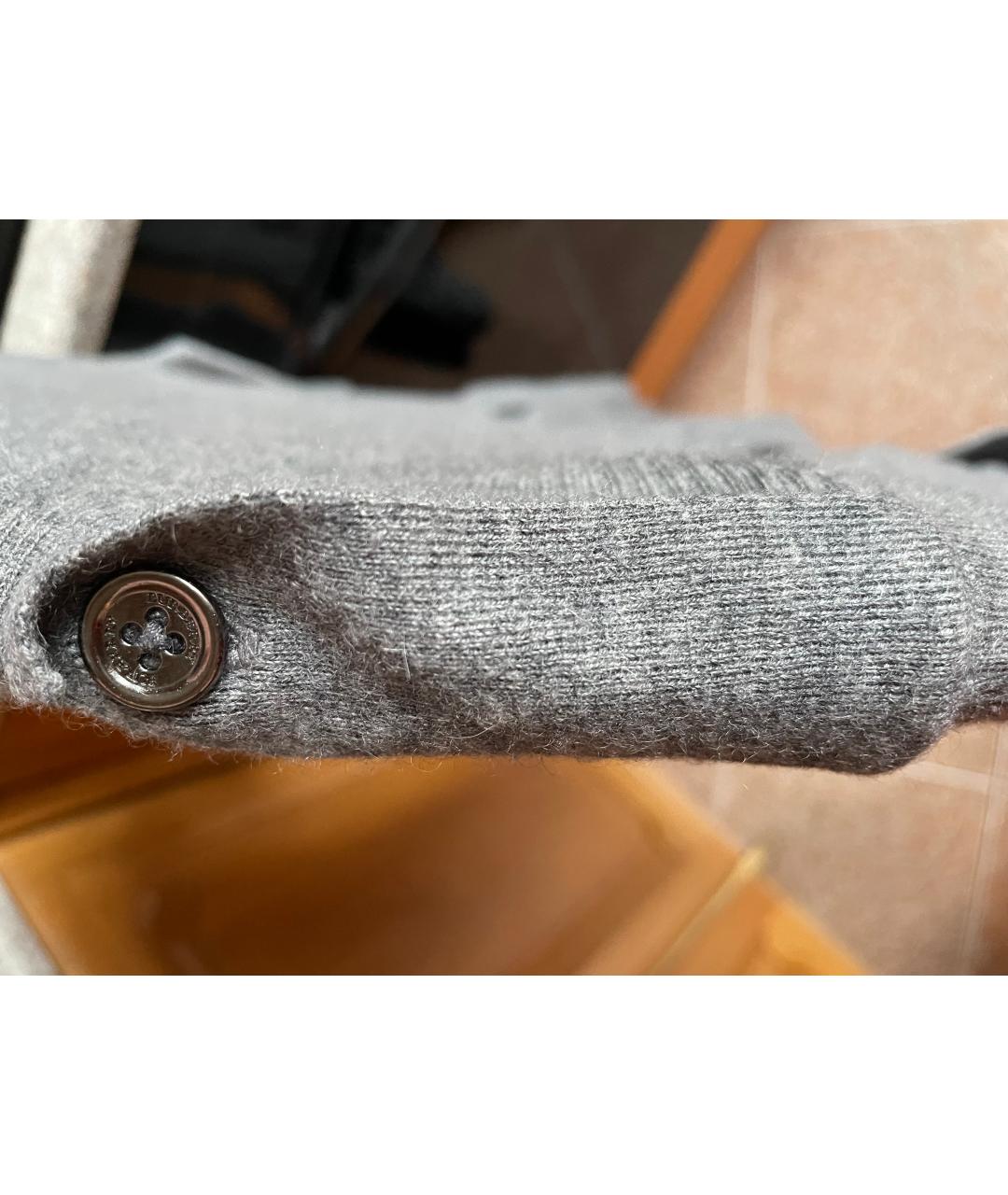 BURBERRY Серый кашемировый джемпер / свитер, фото 5