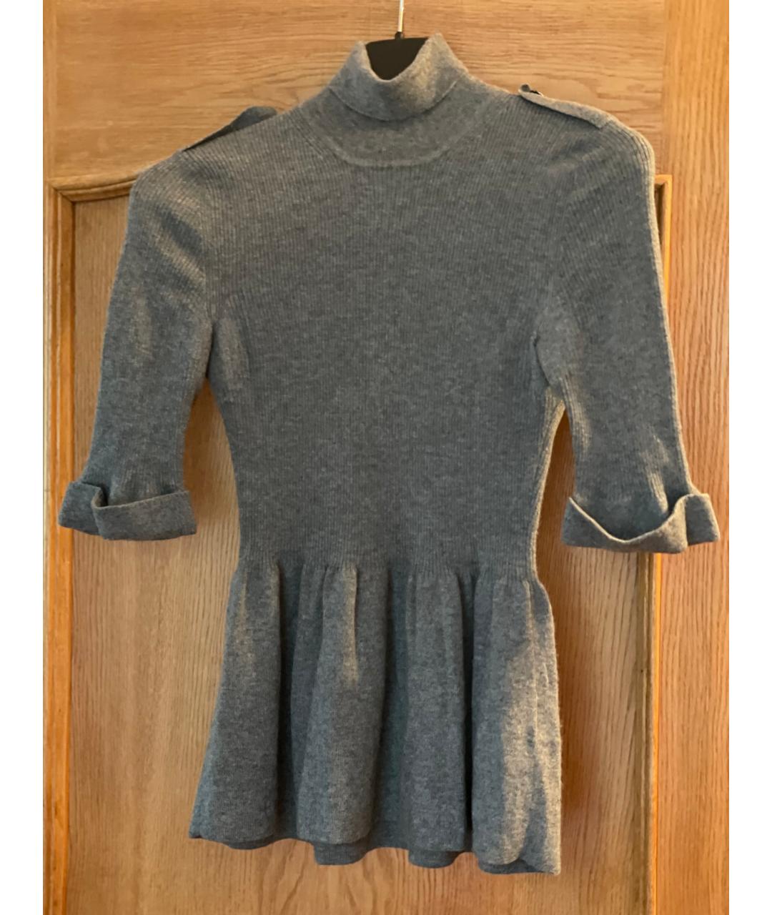 BURBERRY Серый кашемировый джемпер / свитер, фото 7
