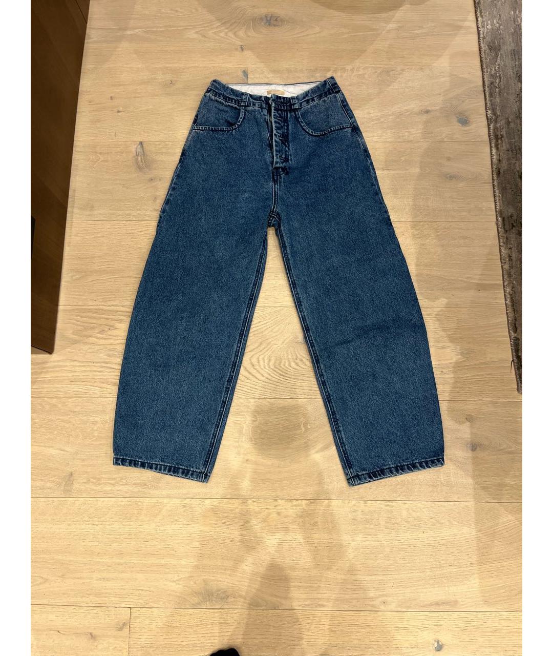 12 STOREEZ Синие хлопковые прямые джинсы, фото 7