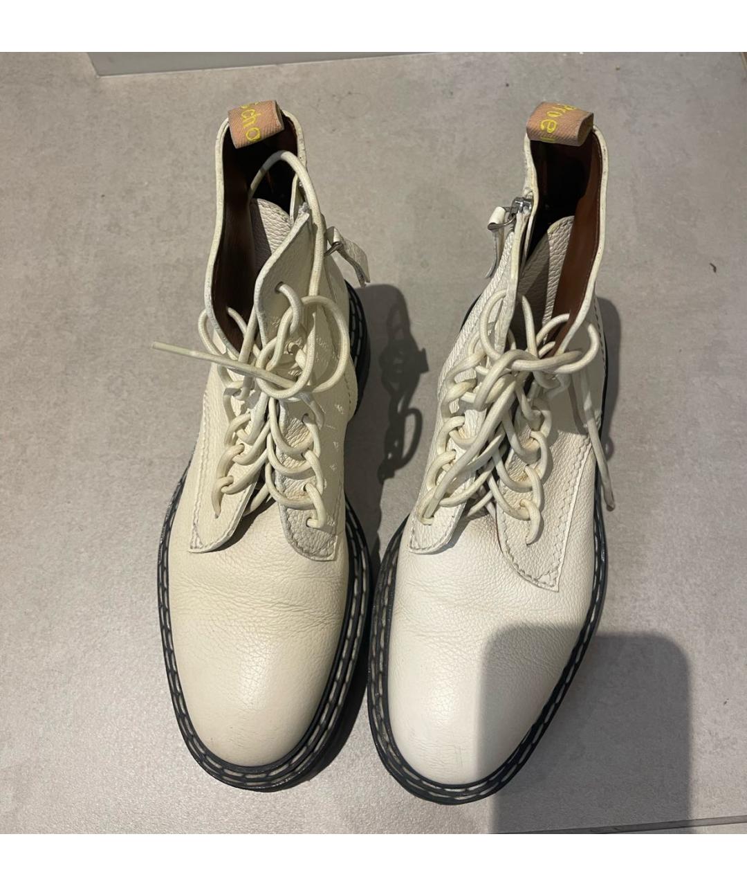 PROENZA SCHOULER Белые кожаные ботинки, фото 3