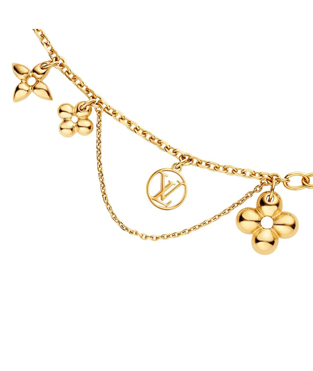 LOUIS VUITTON Золотое латунное колье, фото 5
