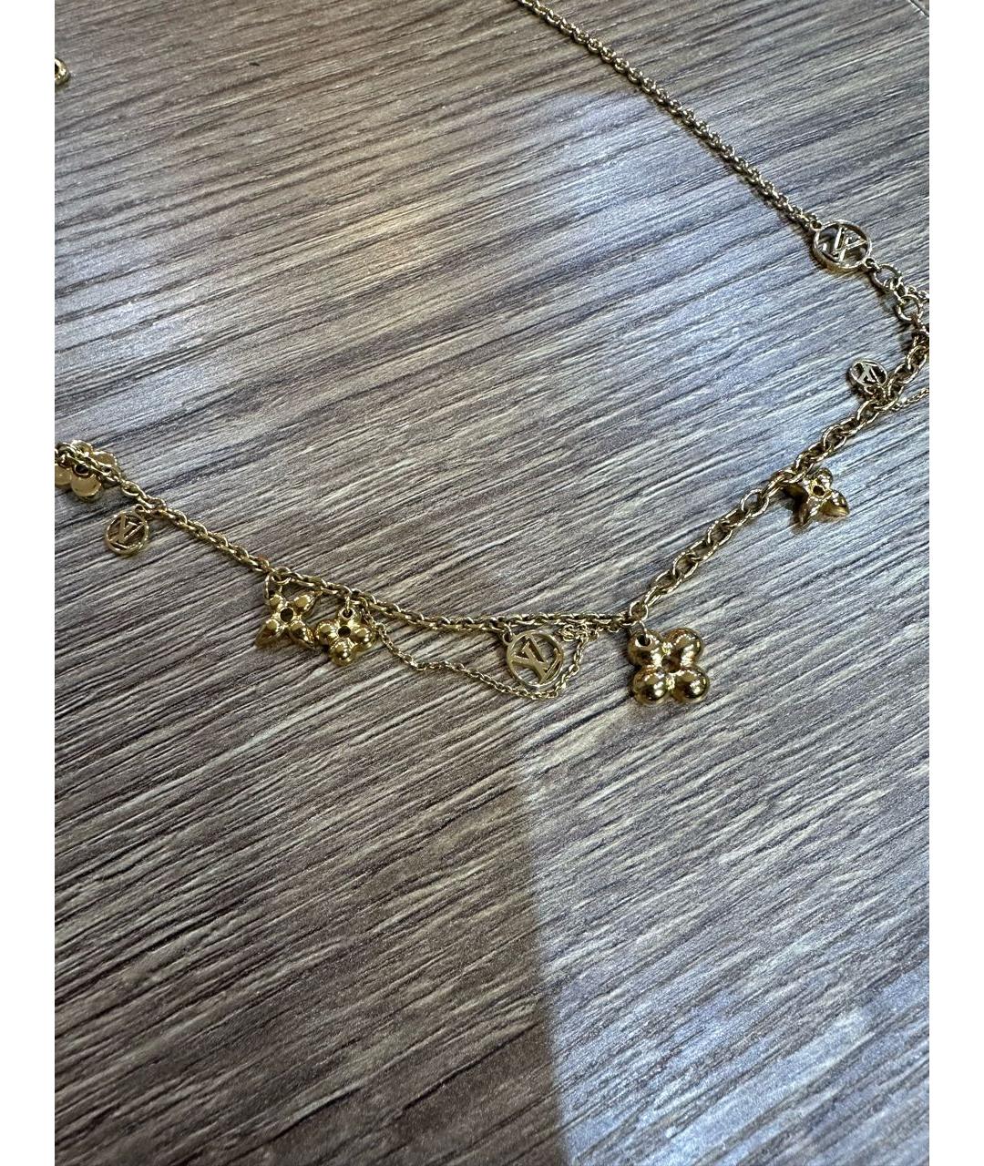 LOUIS VUITTON Золотое латунное колье, фото 2