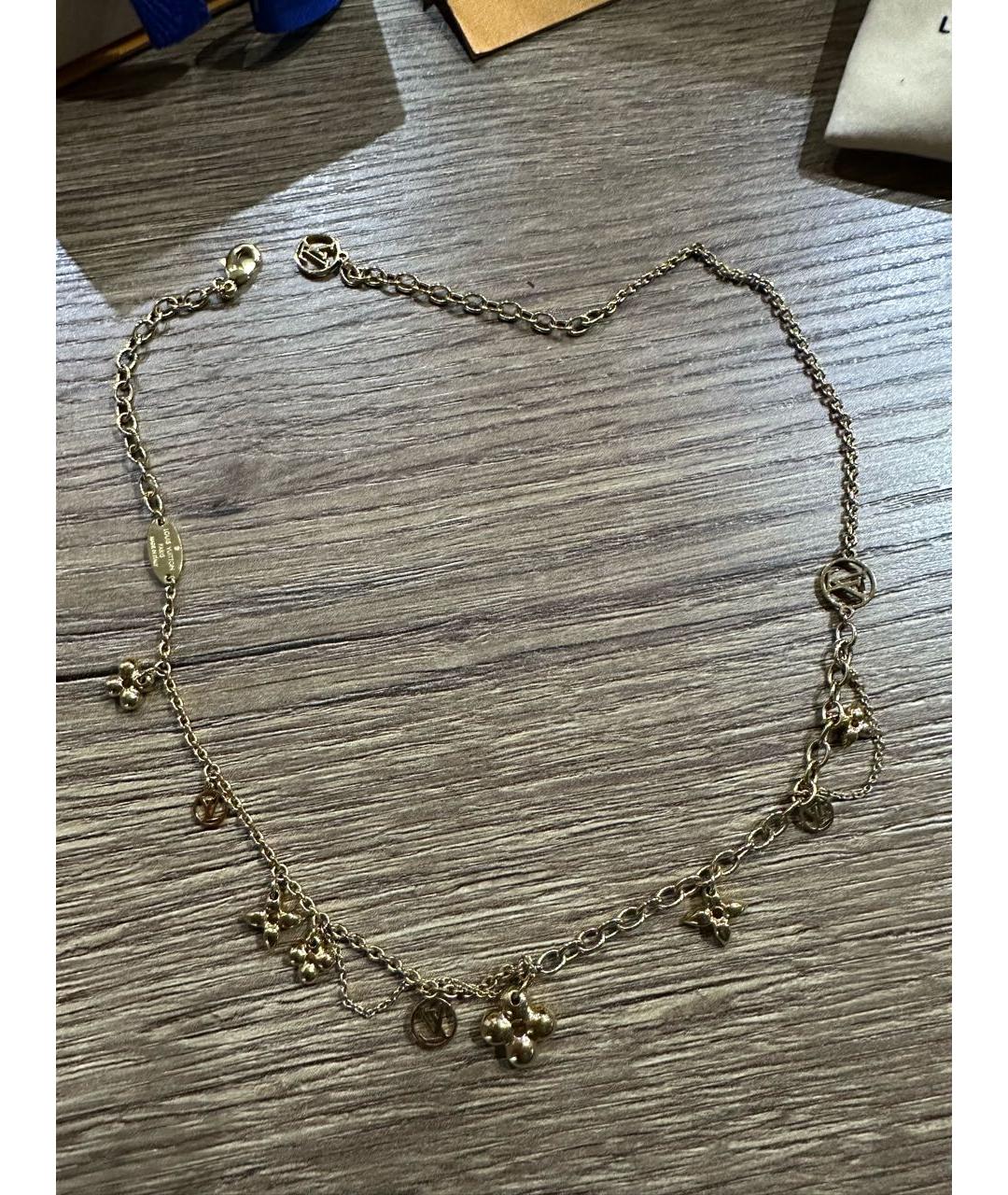 LOUIS VUITTON Золотое латунное колье, фото 4