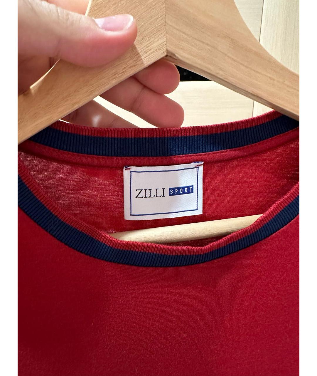ZILLI Красная хлопковая футболка, фото 3