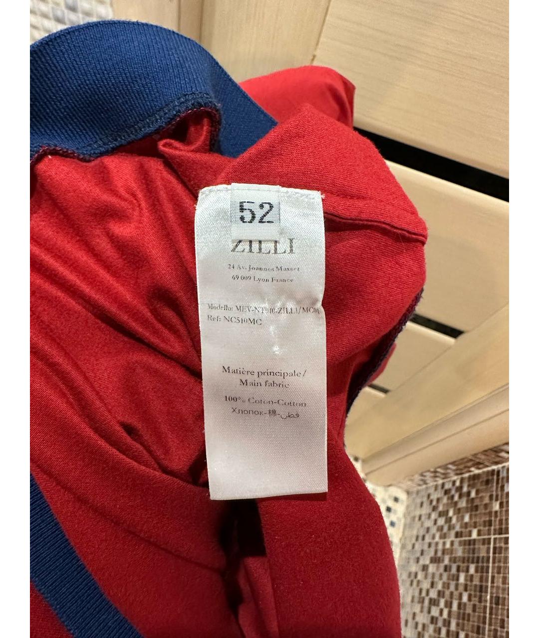 ZILLI Красная хлопковая футболка, фото 4