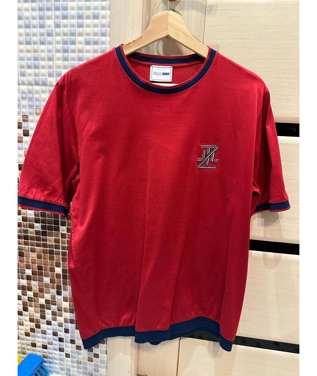 ZILLI Красная хлопковая футболка, фото 6