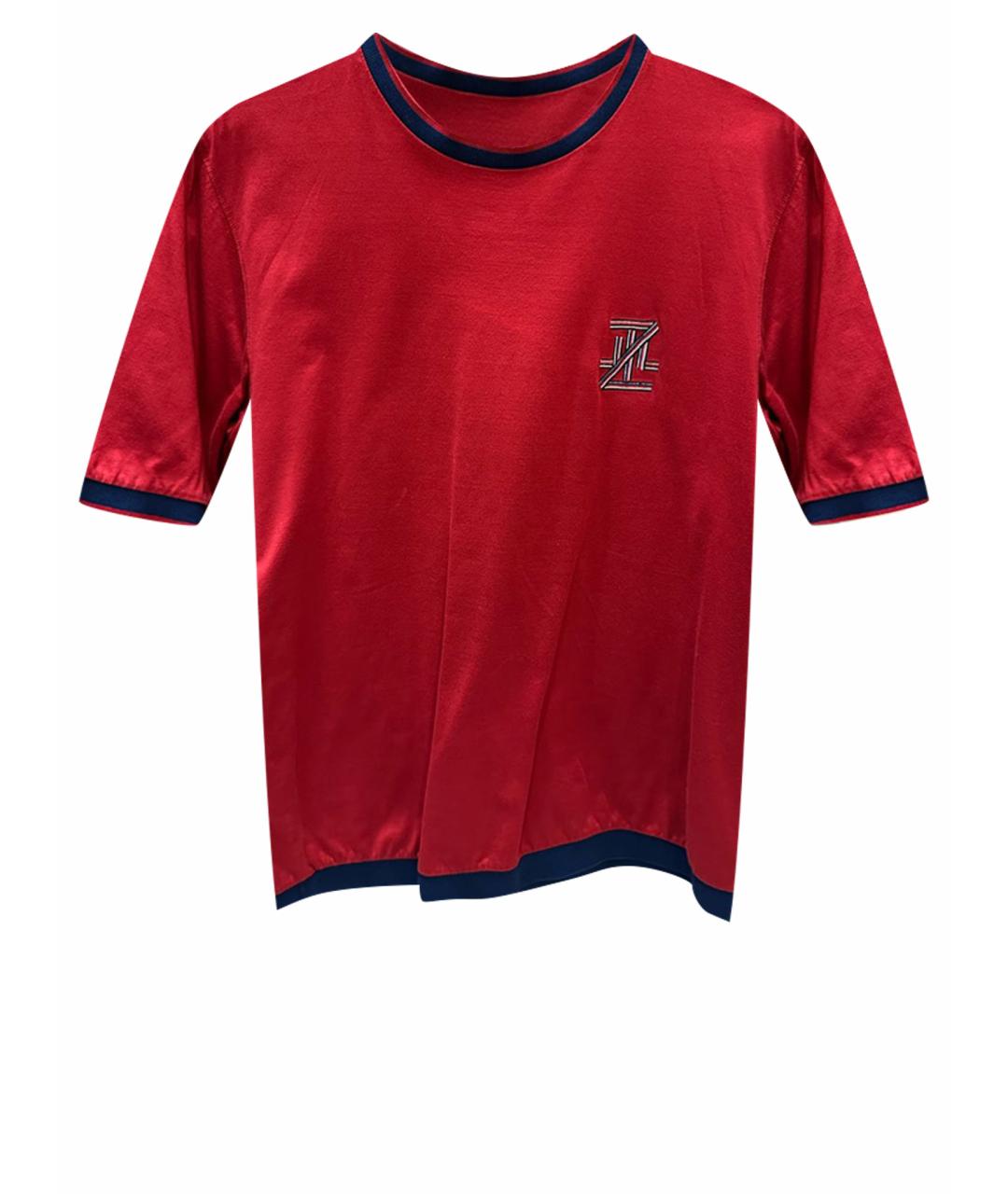 ZILLI Красная хлопковая футболка, фото 1