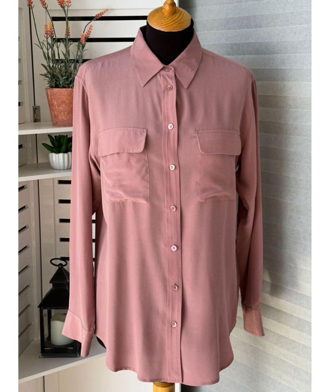 EQUIPMENT Розовая шелковая блузы, фото 9