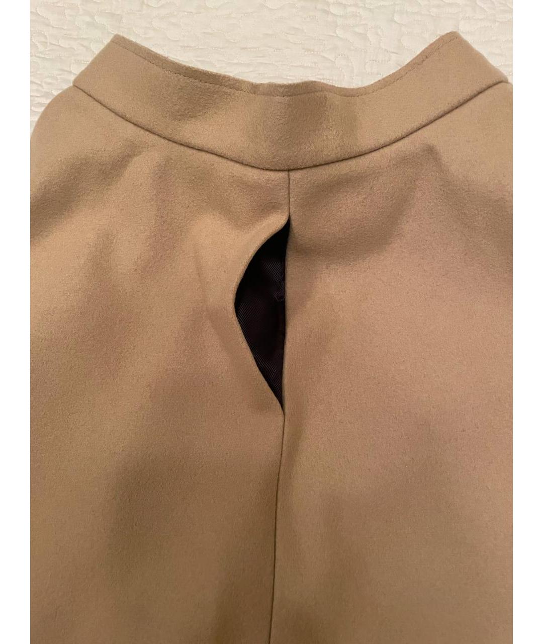 MSGM Бежевая шерстяная юбка миди, фото 8