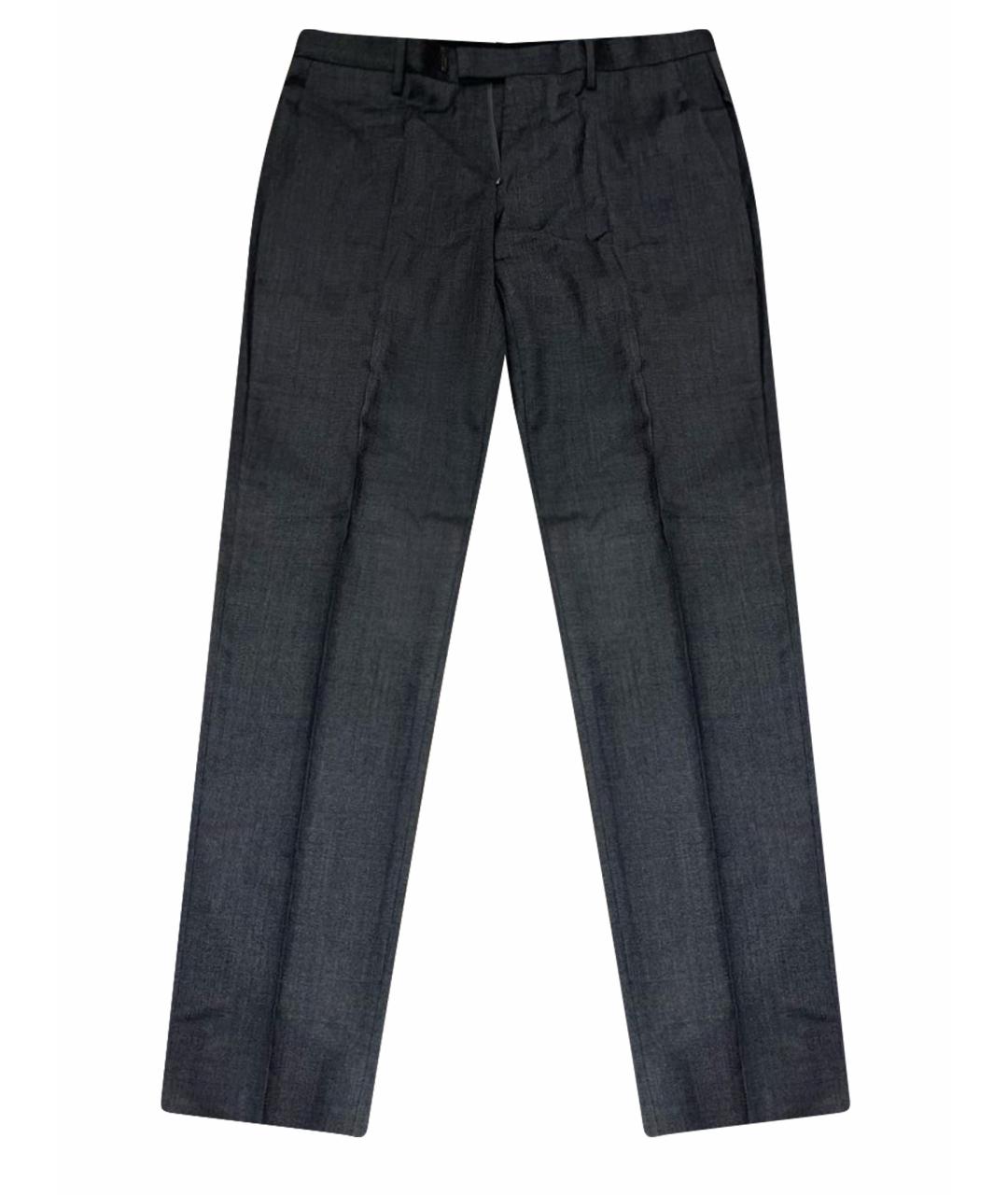 HUGO BOSS Антрацитовые шерстяные классические брюки, фото 1