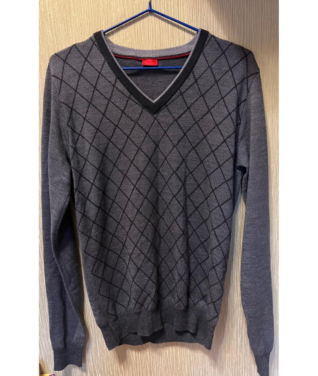 ISAIA Серый шерстяной джемпер / свитер, фото 3