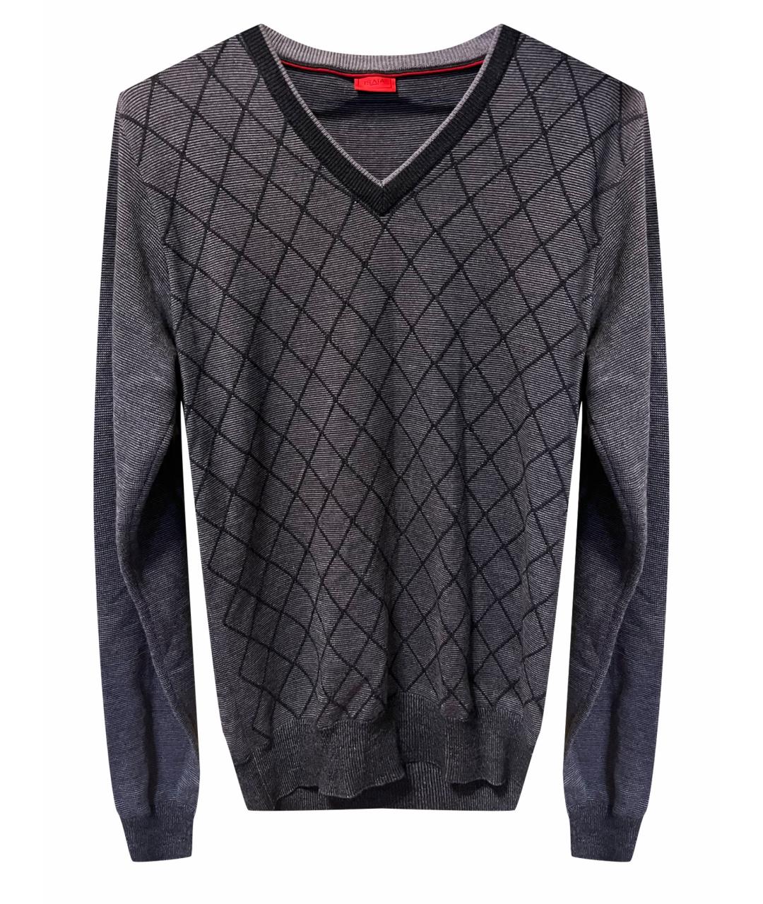 ISAIA Серый шерстяной джемпер / свитер, фото 1