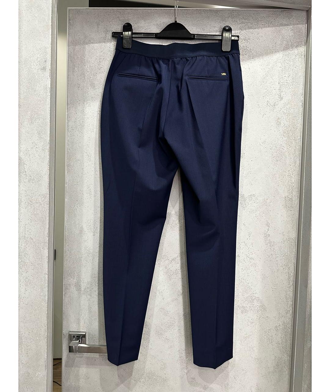 TOMMY HILFIGER Темно-синие полиэстеровые брюки узкие, фото 2