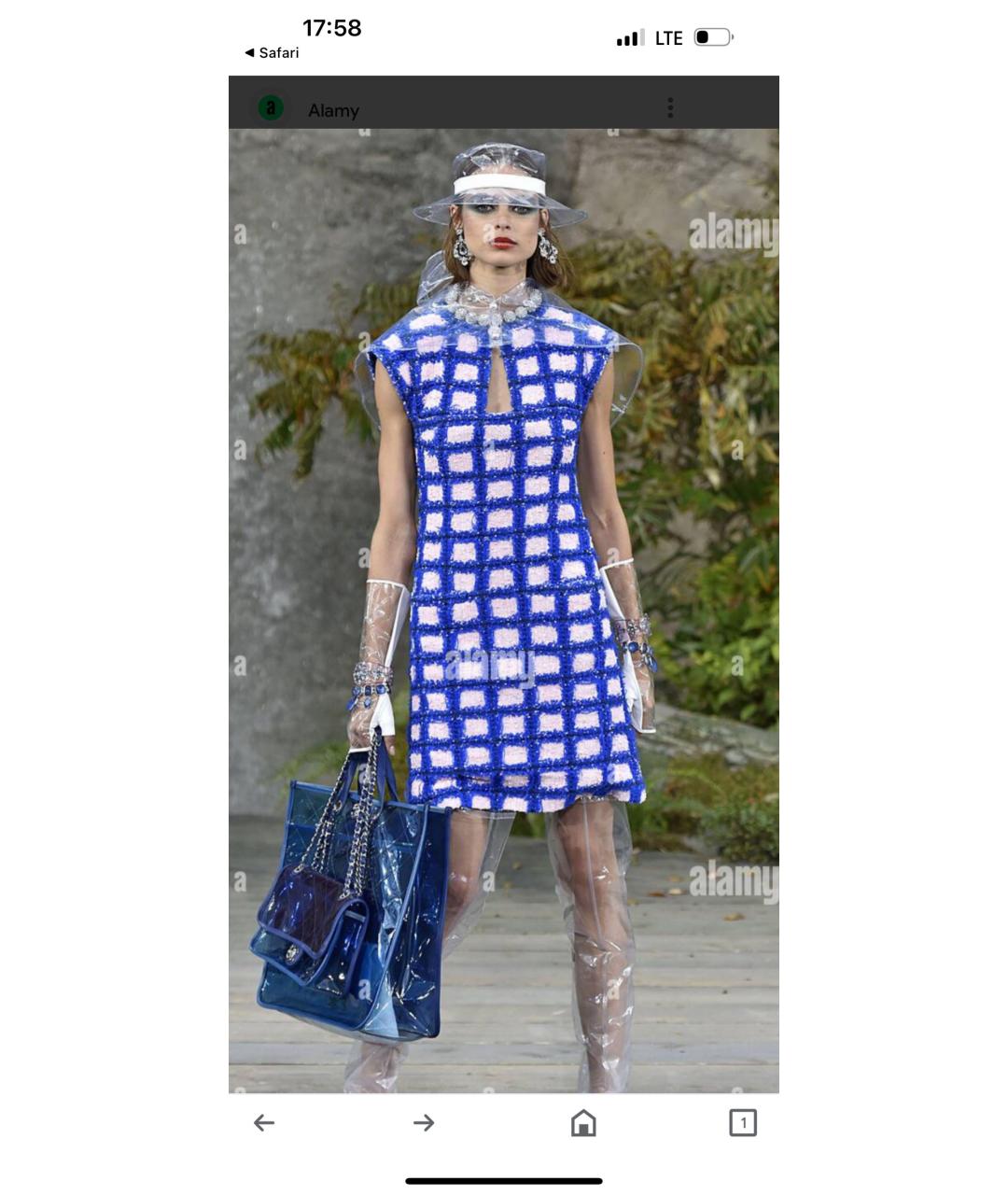 CHANEL Розовое твидовое платье, фото 3