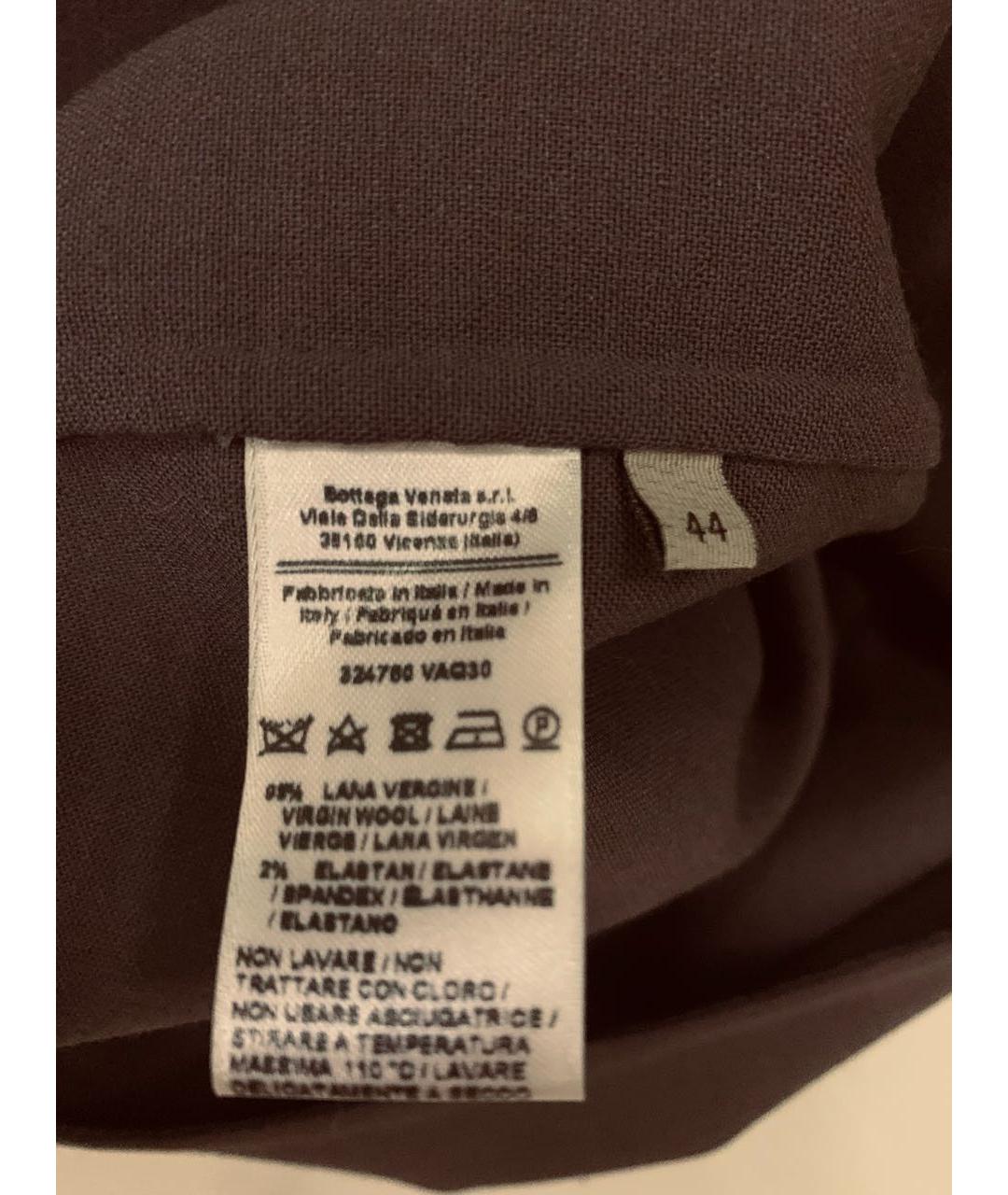 BOTTEGA VENETA Фиолетовая шерстяная юбка миди, фото 3