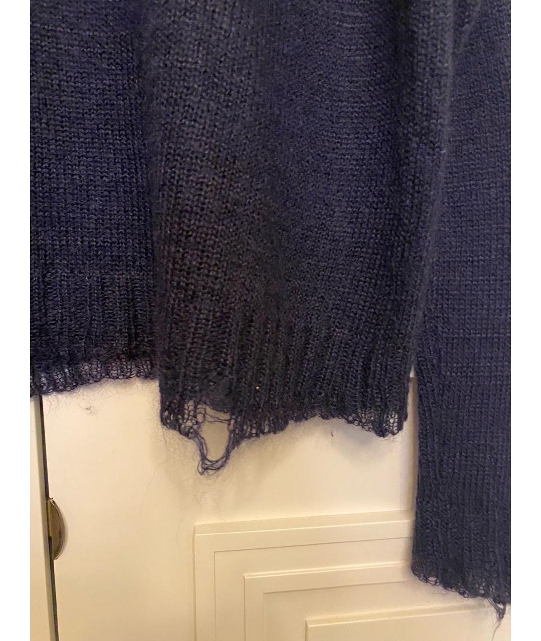 PRADA Темно-синий шерстяной джемпер / свитер, фото 4