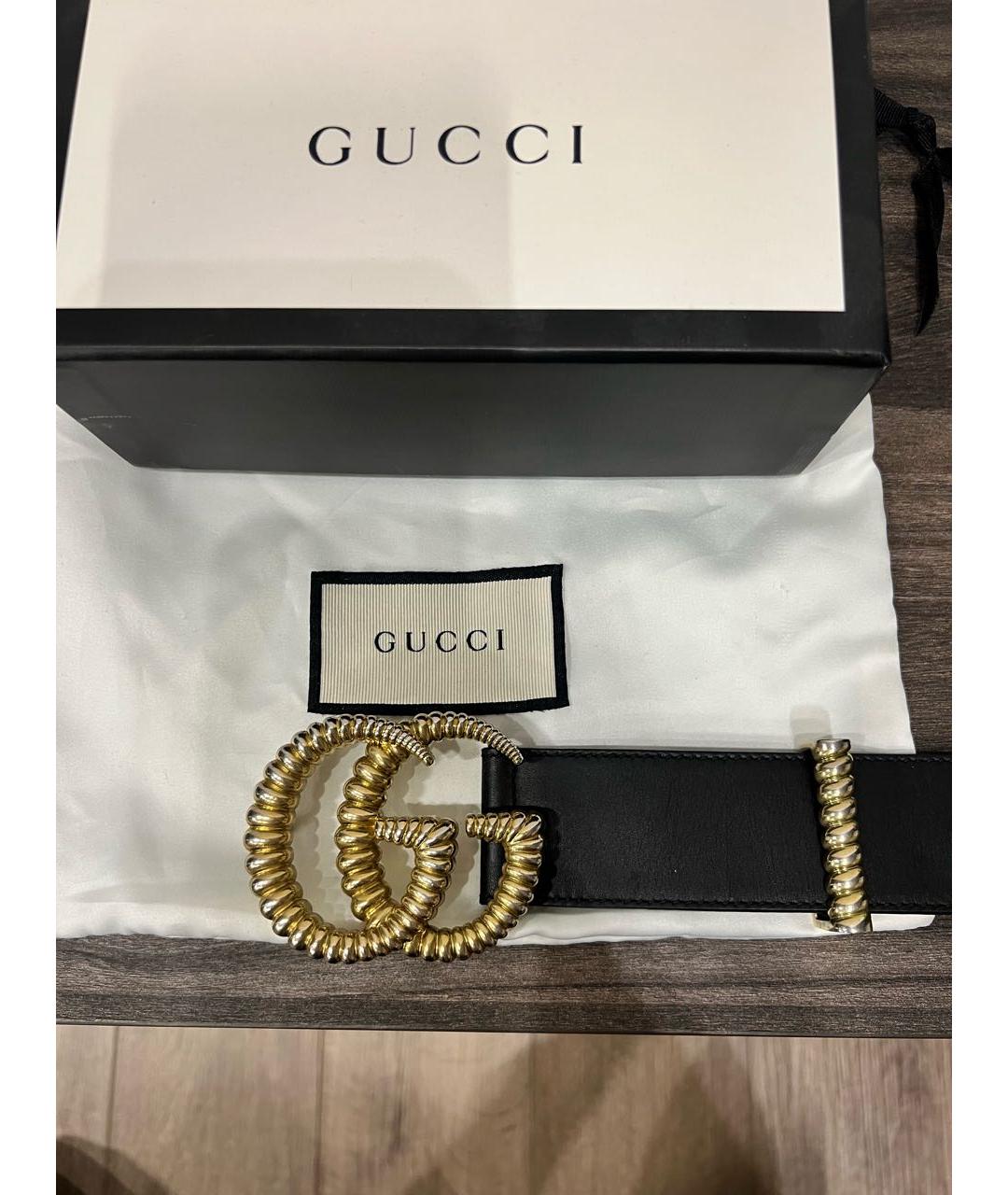 GUCCI Черный кожаный ремень, фото 2