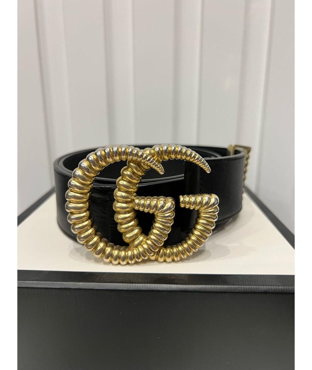 GUCCI Черный кожаный ремень, фото 6
