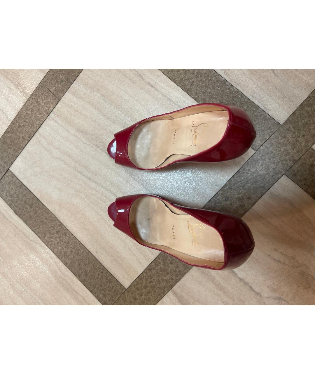 CHRISTIAN LOUBOUTIN Красные туфли из лакированной кожи, фото 3