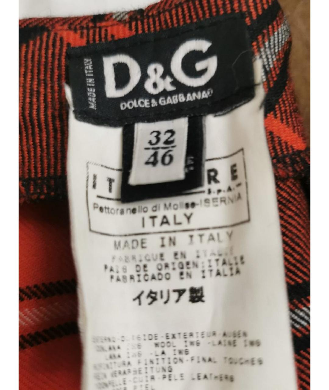 DOLCE&GABBANA Мульти шерстяная юбка мини, фото 5