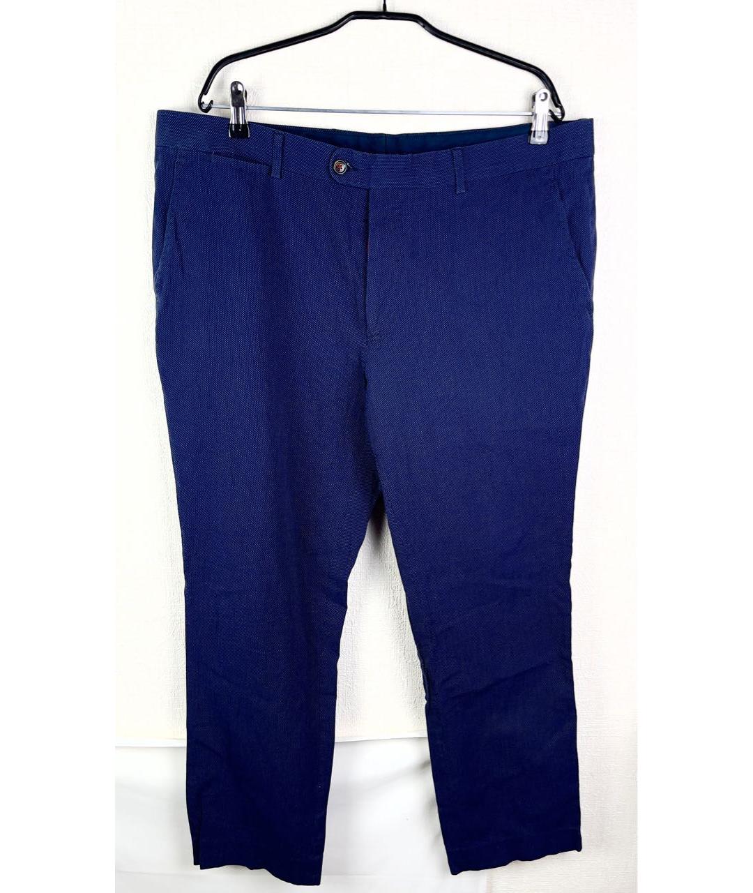 CAROLINA HERRERA Синие хлопковые повседневные брюки, фото 7