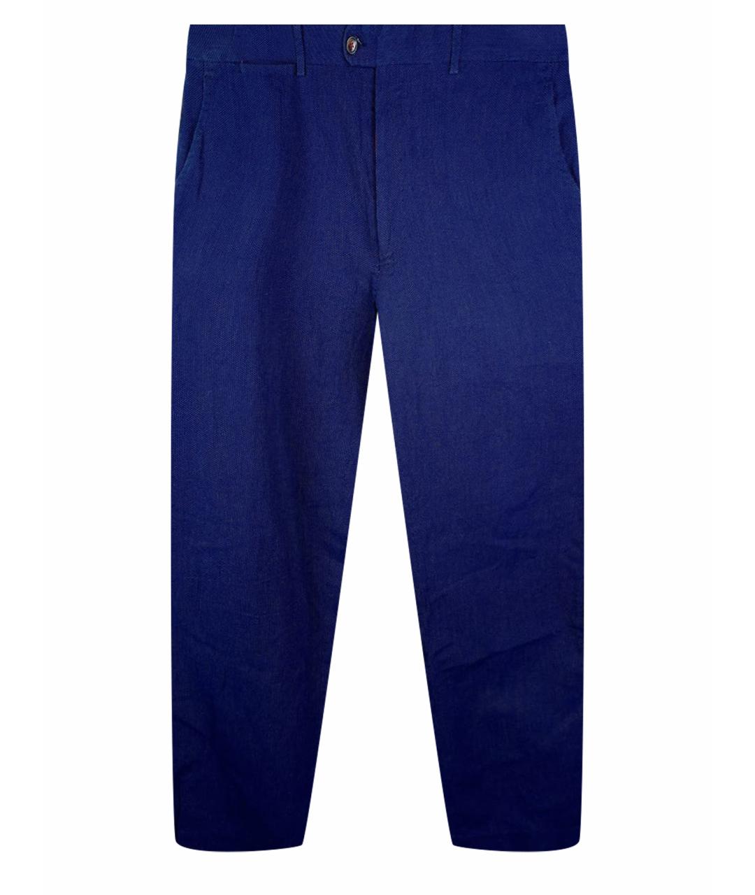 CAROLINA HERRERA Синие хлопковые повседневные брюки, фото 1