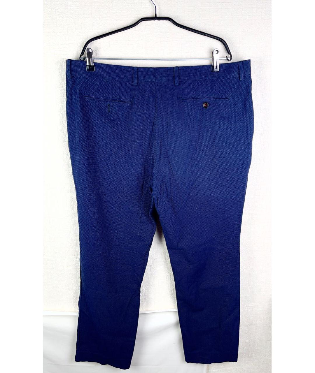 CAROLINA HERRERA Синие хлопковые повседневные брюки, фото 2