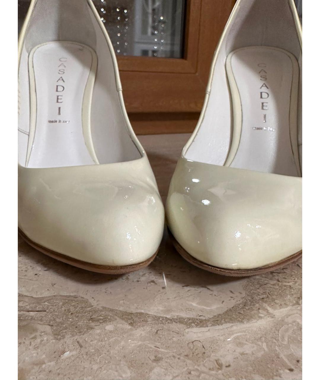 CASADEI Белые туфли из лакированной кожи, фото 4