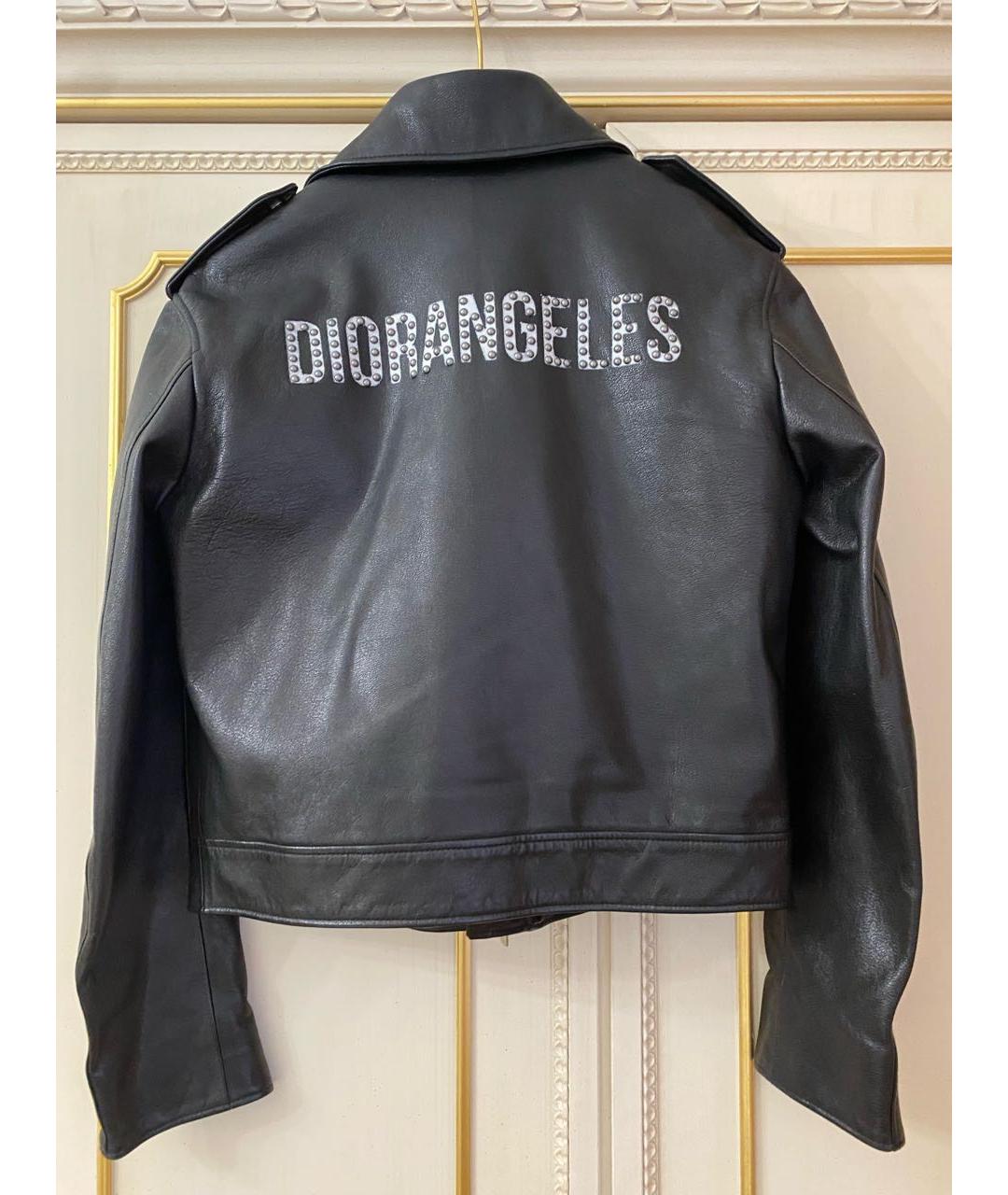 CHRISTIAN DIOR Черная кожаная куртка, фото 2