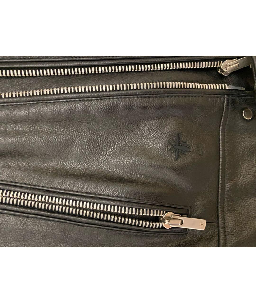 CHRISTIAN DIOR Черная кожаная куртка, фото 5