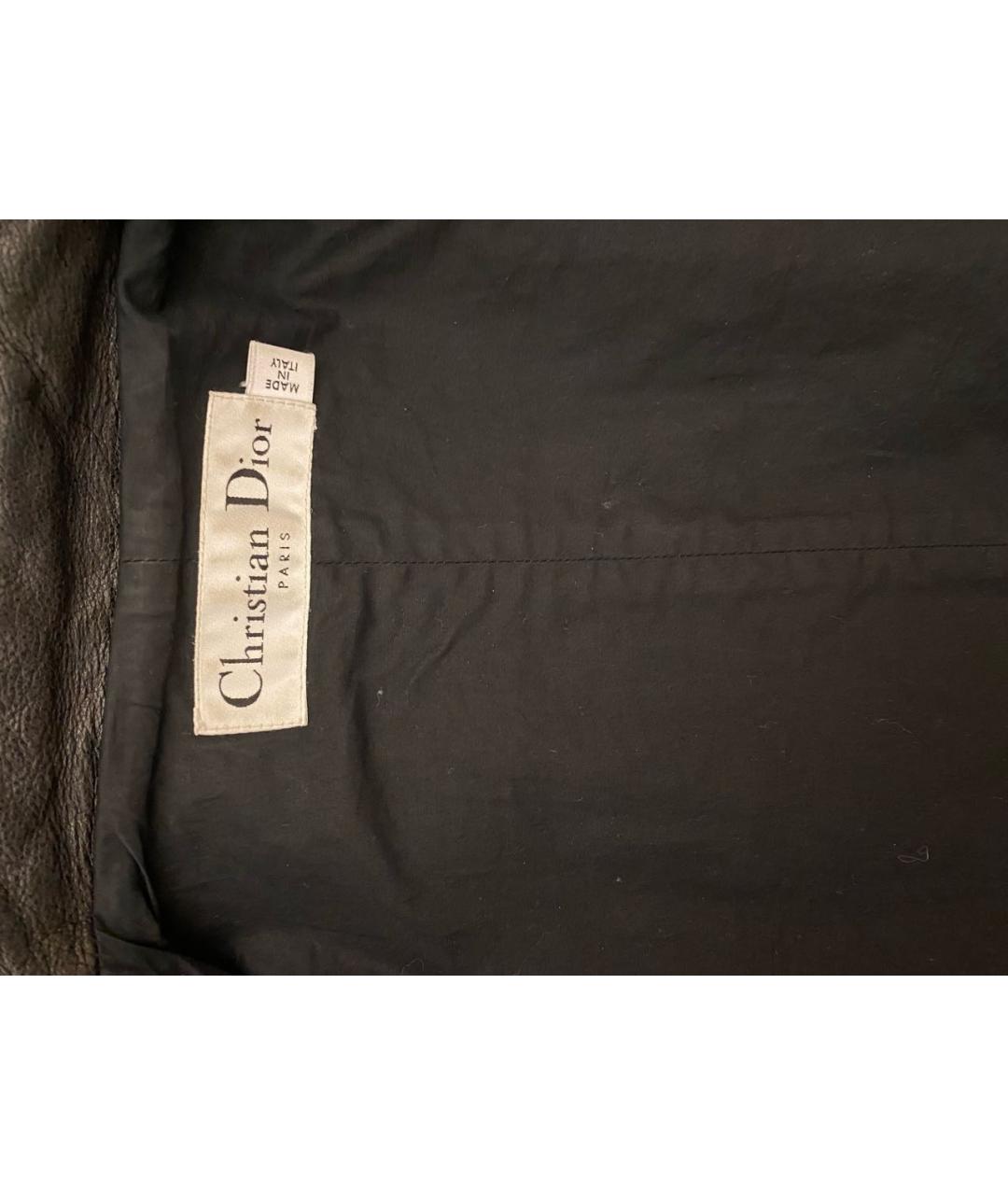 CHRISTIAN DIOR Черная кожаная куртка, фото 3