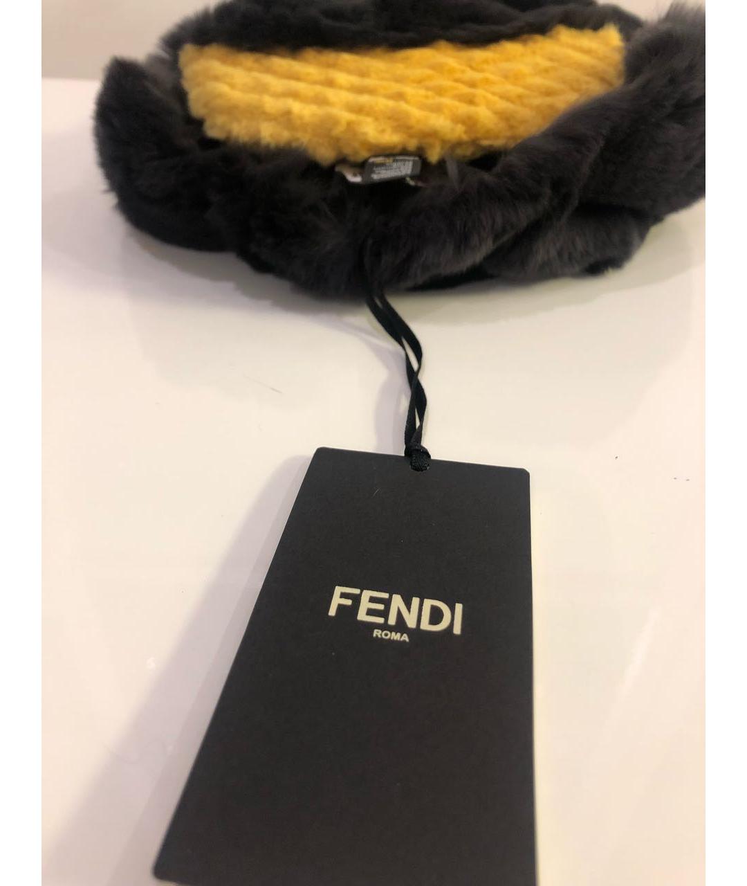 FENDI Серая шапка, фото 5