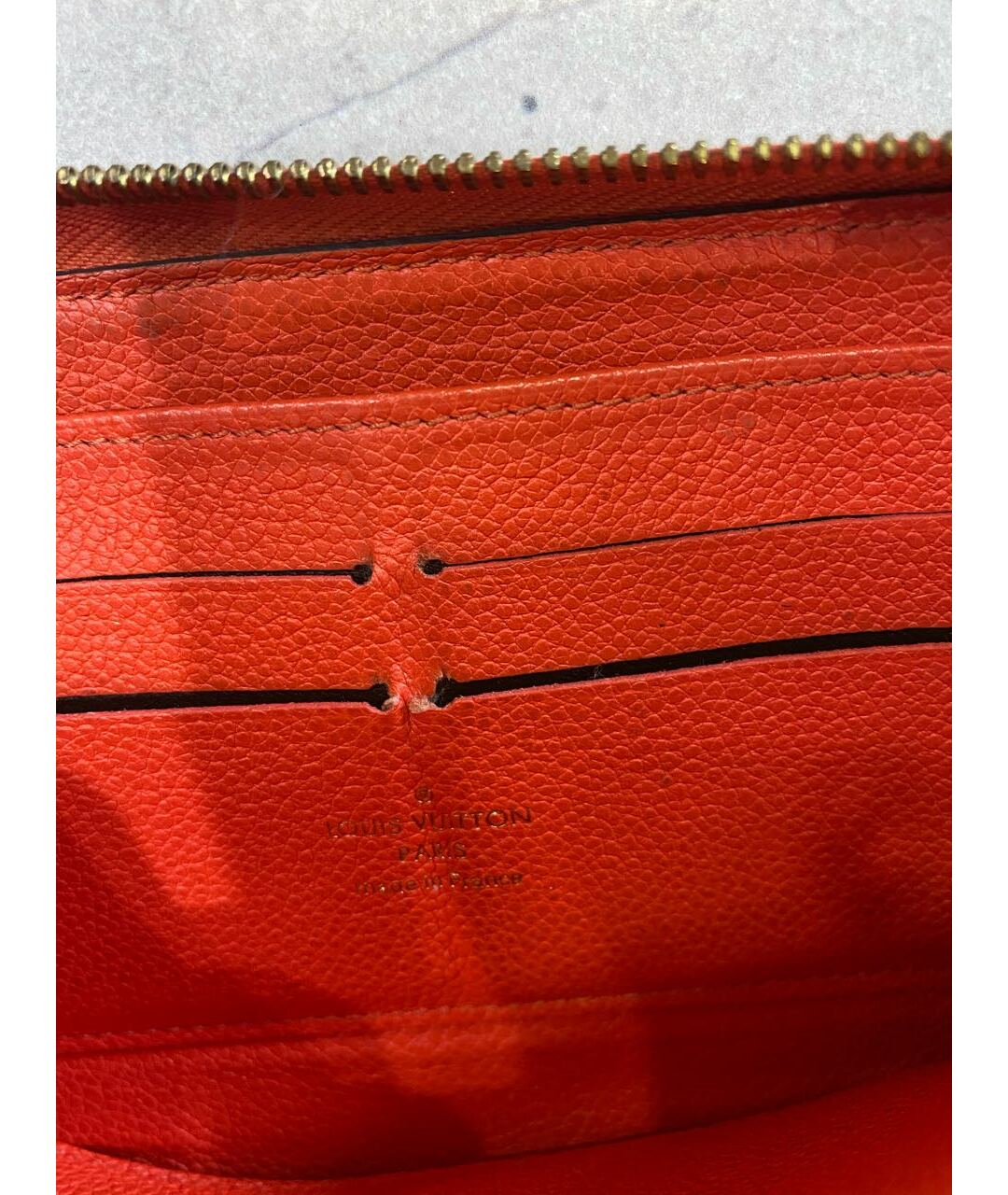 LOUIS VUITTON PRE-OWNED Оранжевый кожаный кошелек, фото 5