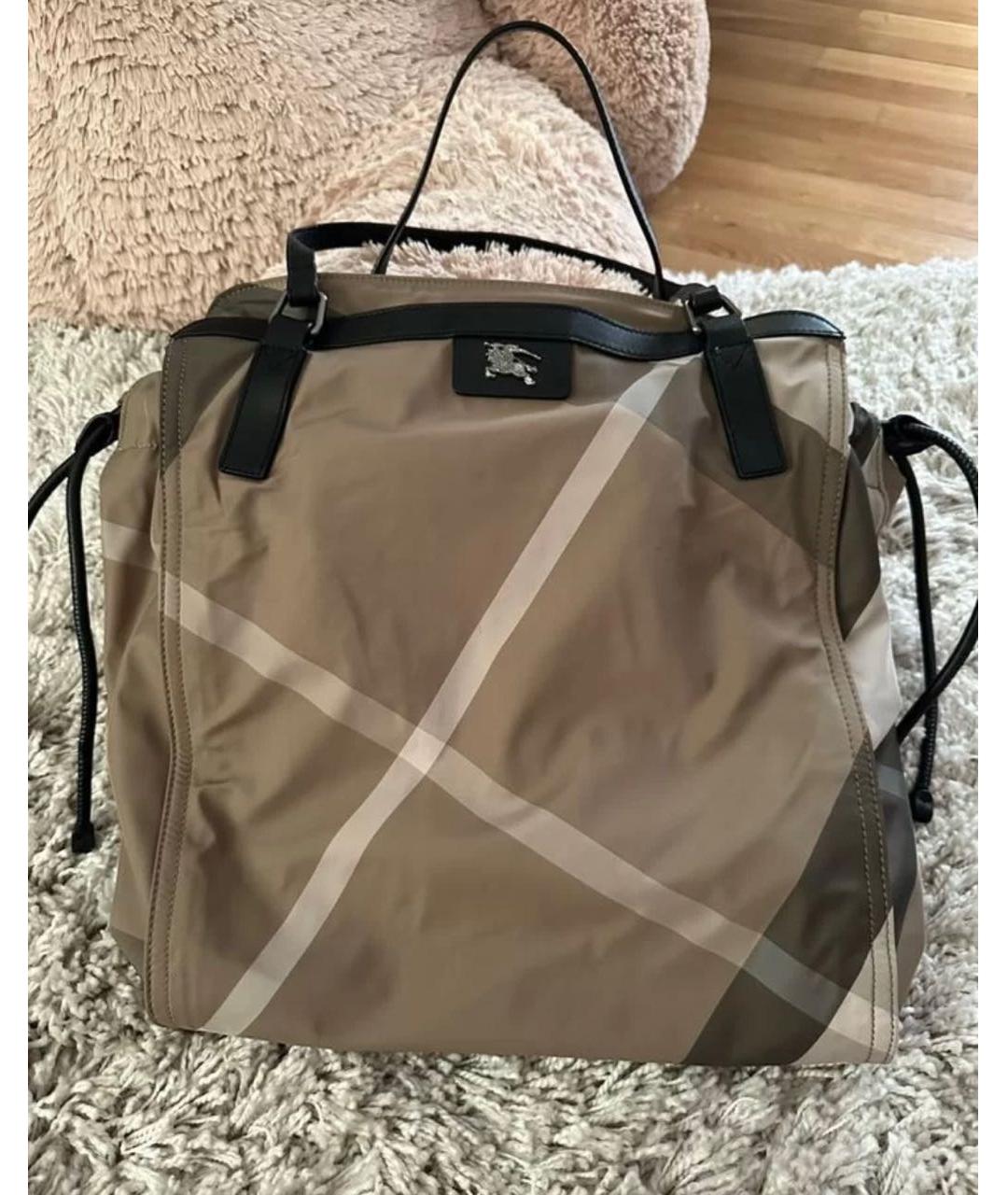 Burberry packable nylon outlet tote