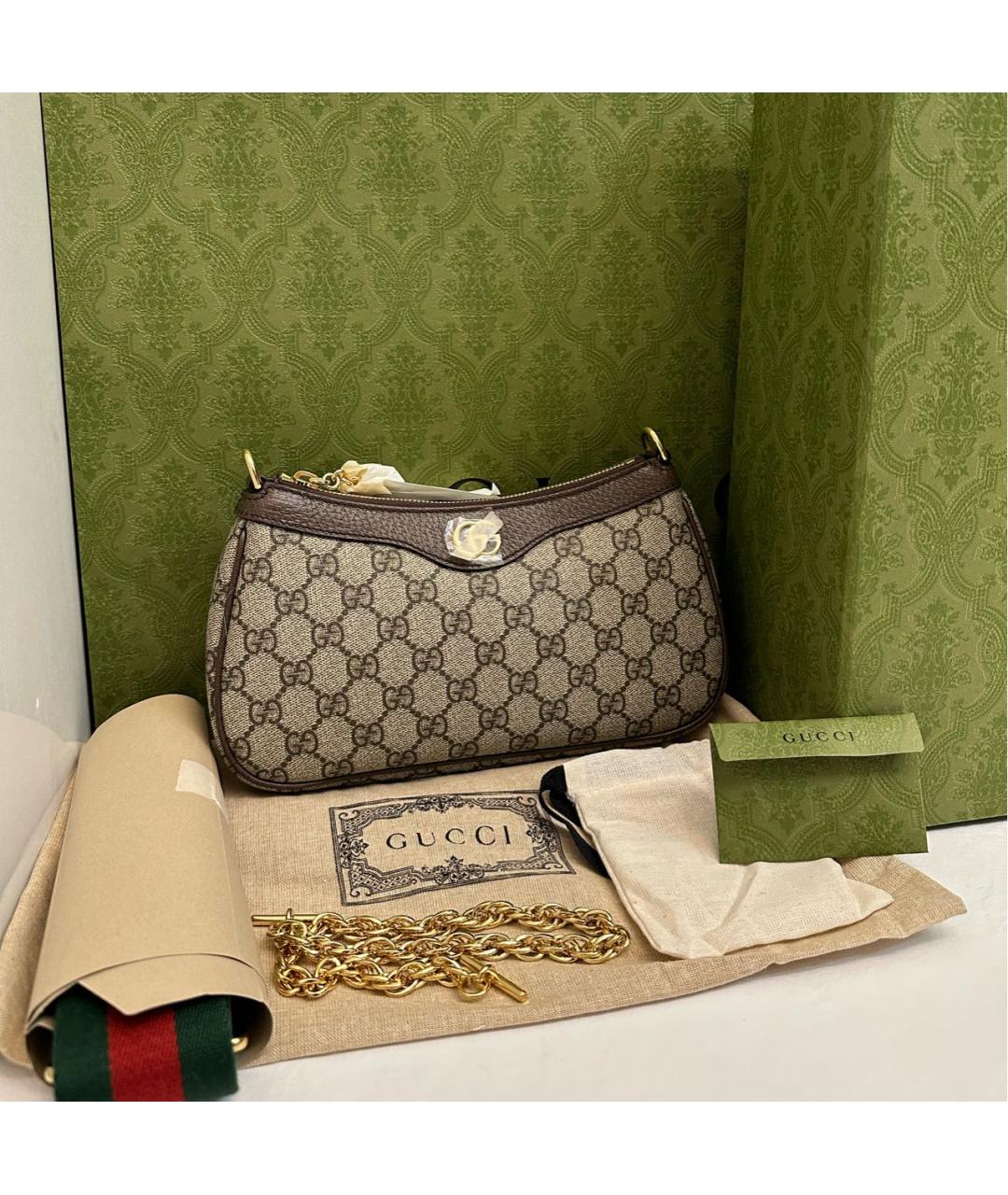 GUCCI Коричневая сумка через плечо, фото 4