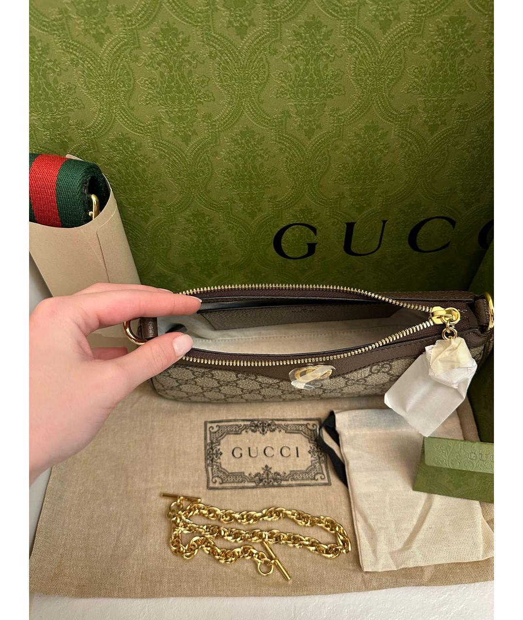 GUCCI Коричневая сумка через плечо, фото 2