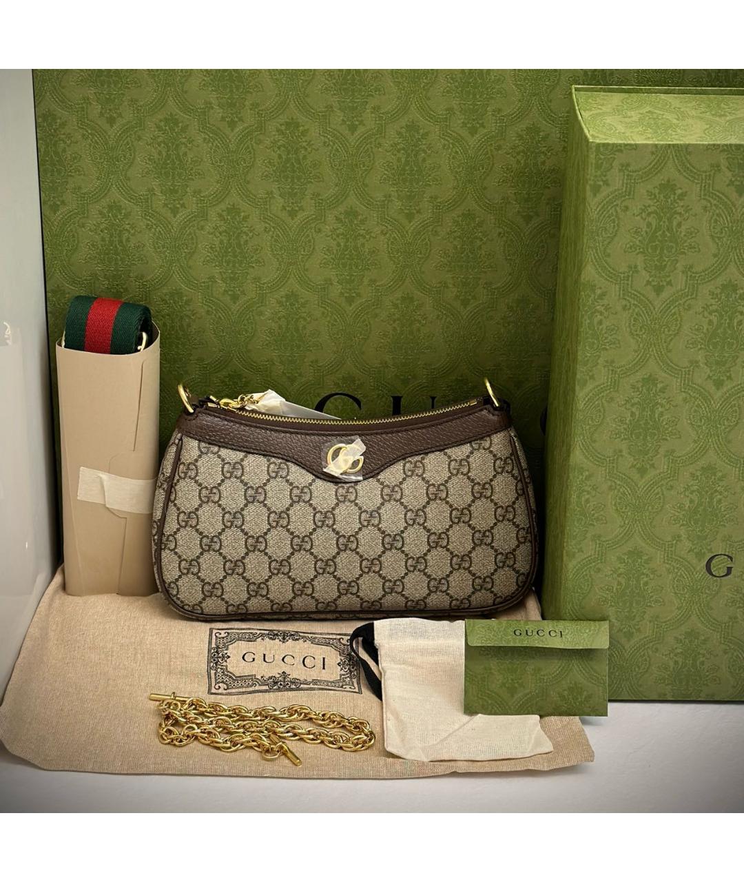 GUCCI Коричневая сумка через плечо, фото 3