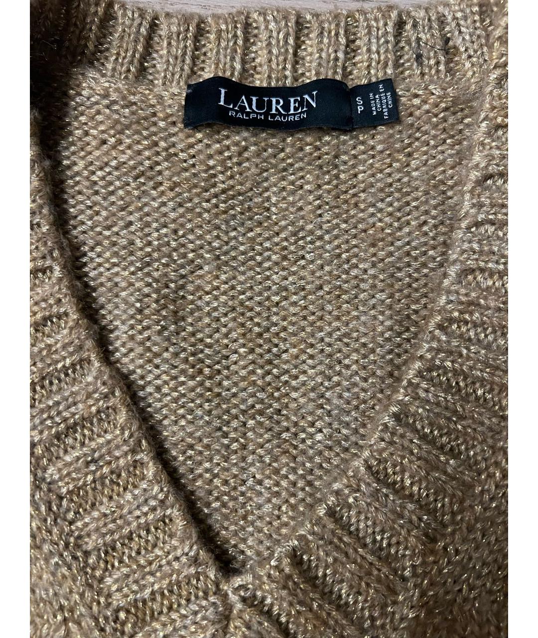 RALPH LAUREN Золотой полиэстеровый джемпер / свитер, фото 3