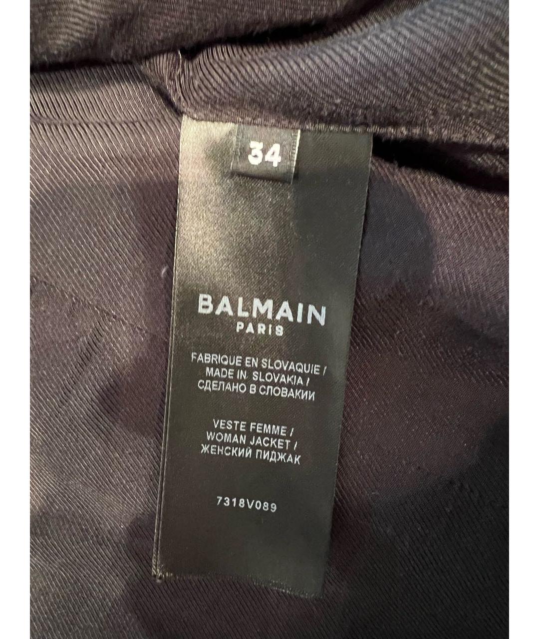 BALMAIN Черный вискозный жакет/пиджак, фото 6