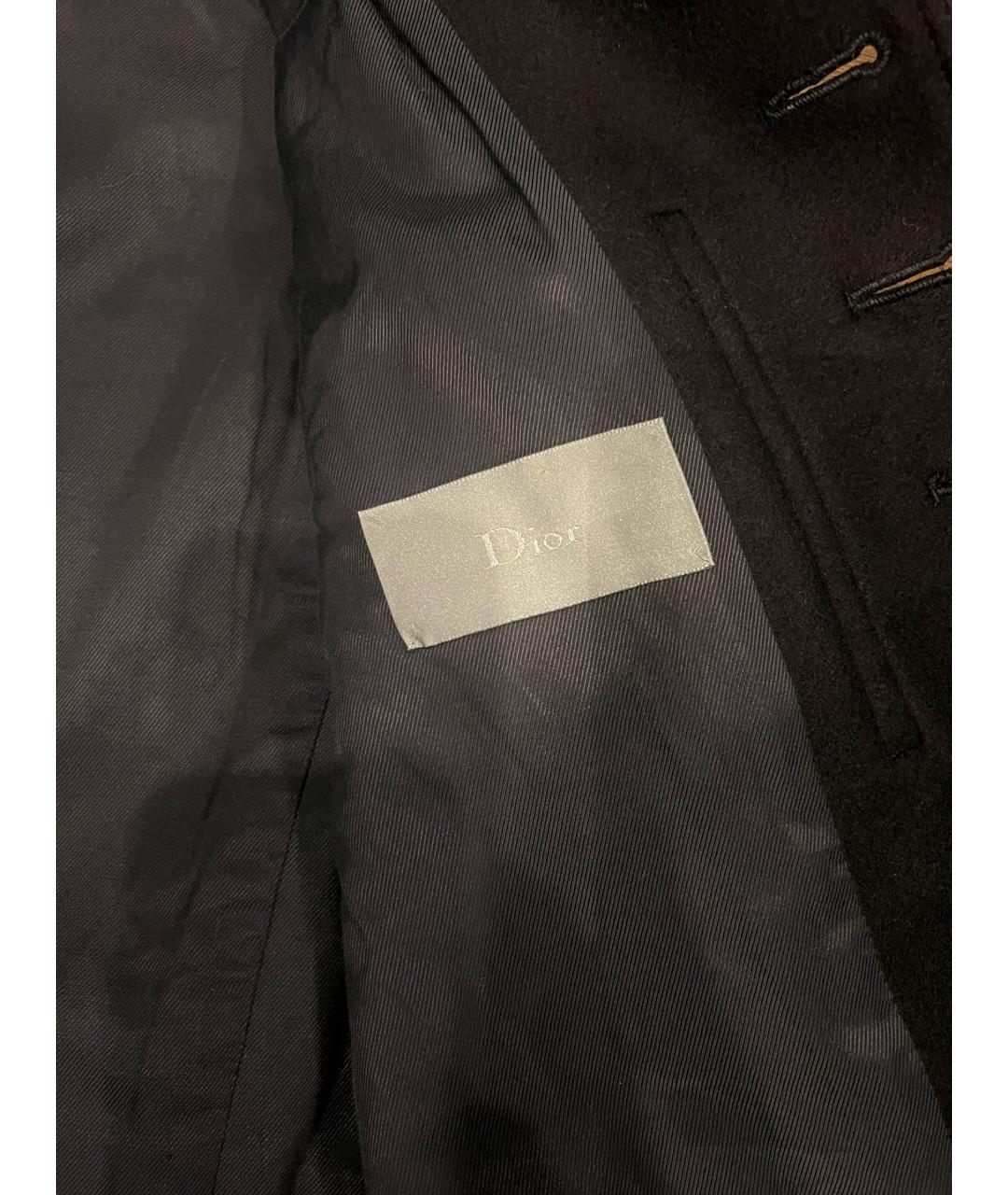 CHRISTIAN DIOR PRE-OWNED Черное шерстяное пальто, фото 3