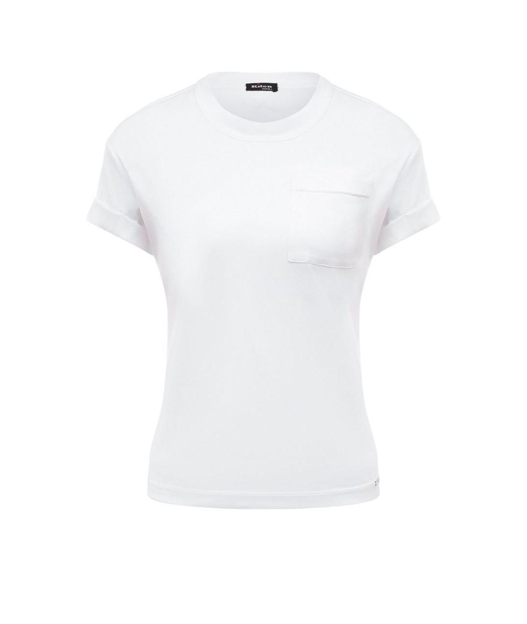 KITON Белая хлопковая футболка, фото 1