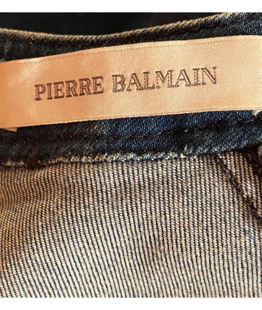 PIERRE BALMAIN Синее деним повседневное платье, фото 7