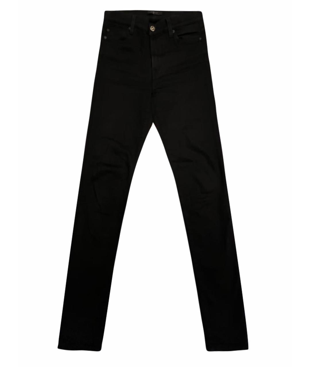 7 FOR ALL MANKIND Черные хлопко-эластановые джинсы слим, фото 1