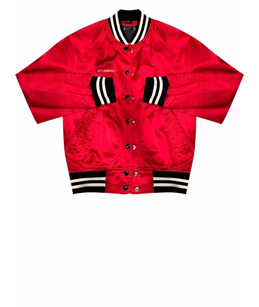 R13 Красная атласная куртка, фото 1